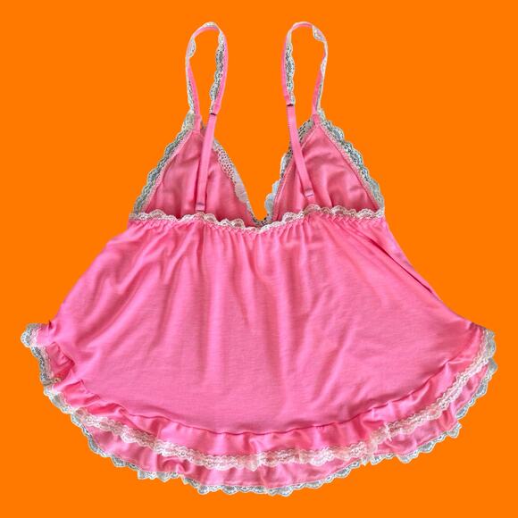 00's vintage pink lace lingerie y2k babydoll MEDIUM victoria's secret - Picture 3 of 8